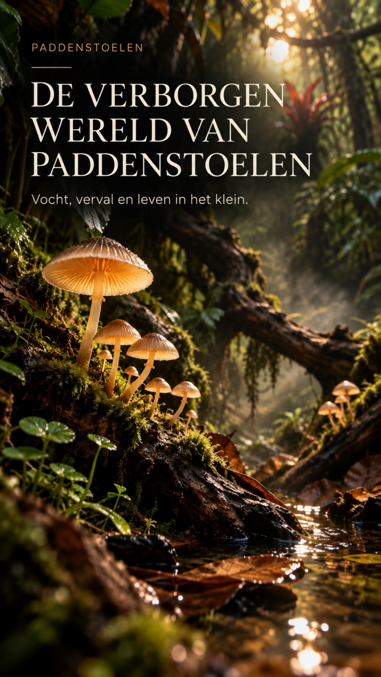 Schimmels en paddenstoelen in een tropisch ecosysteem